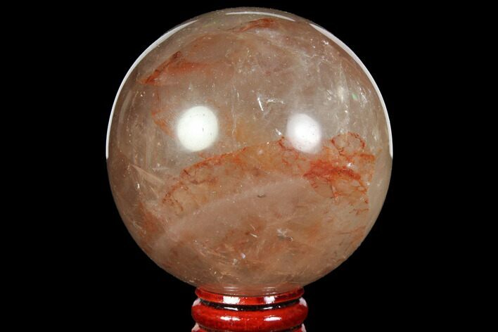Polished Hematoid (Harlequin) Quartz Sphere - Madagascar #117276